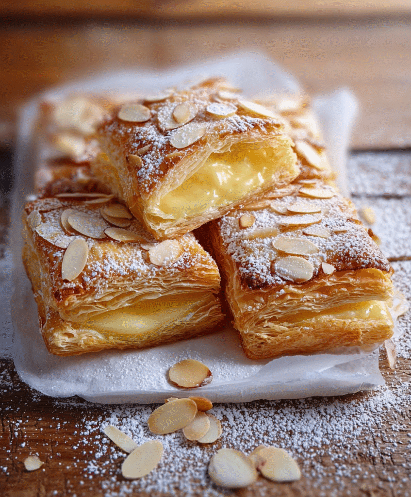 Almond Sugar Vanilla Custard Puff Pastries