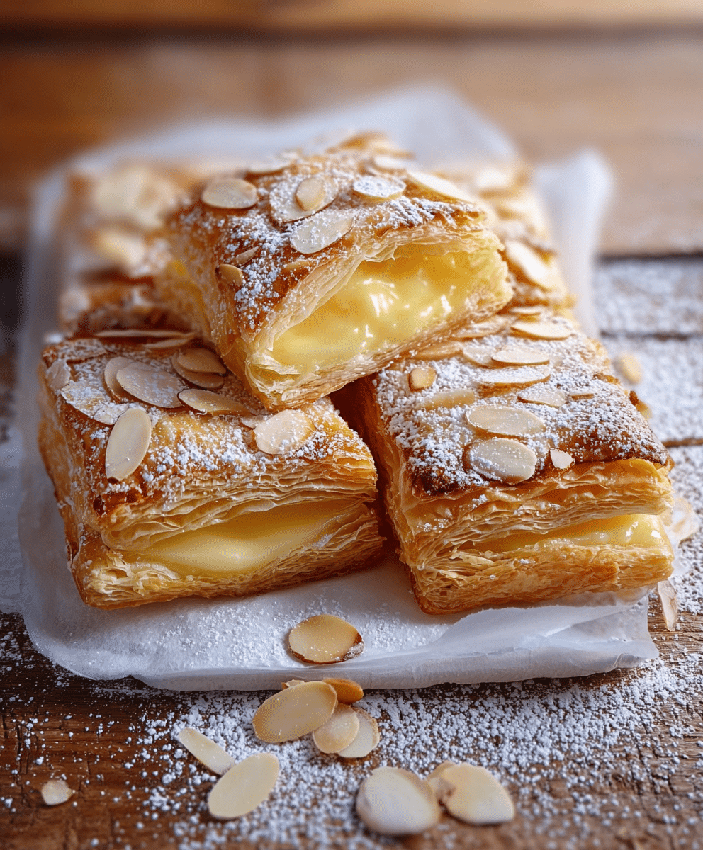 Almond Sugar Vanilla Custard Puff Pastries