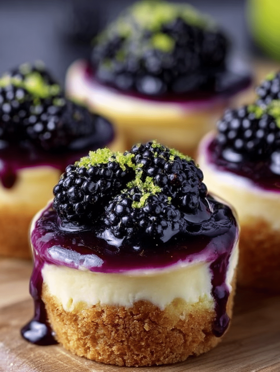 Blackberry Lime Cheesecake Cupcakes