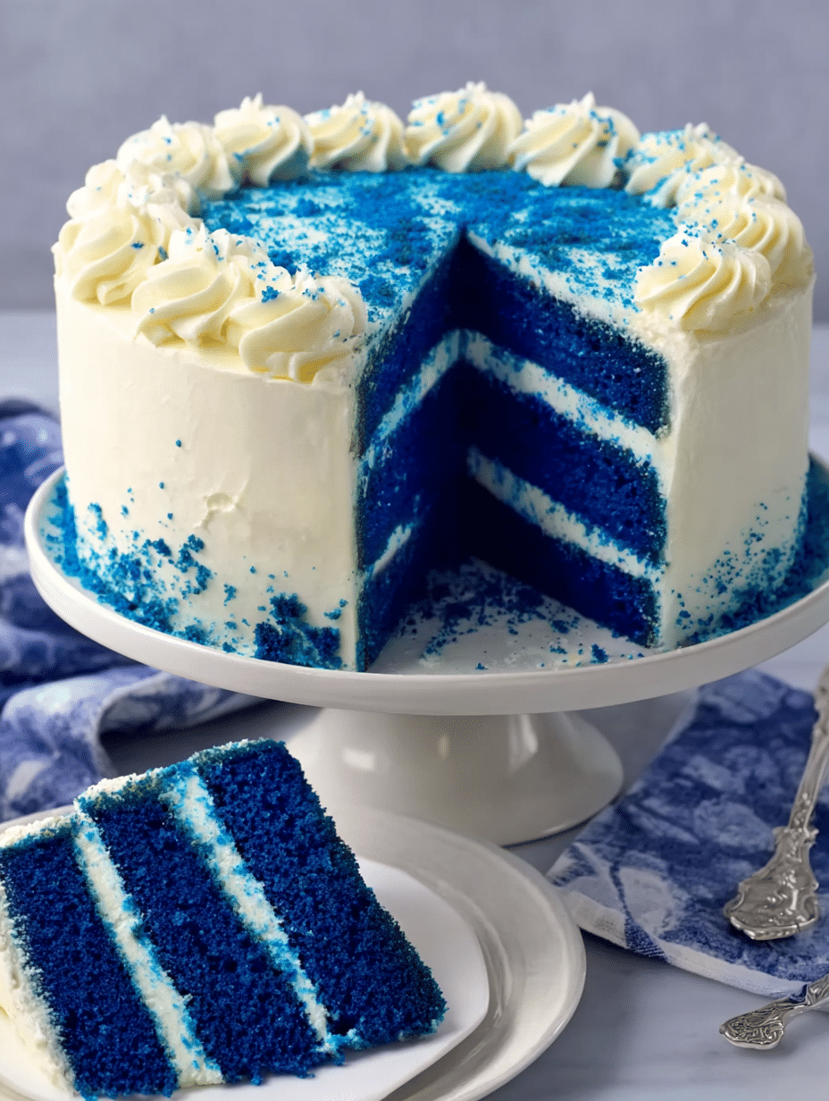 Blue Velvet Cake with Cream Cheese Frosting