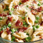 Creamy Shell Pasta with Bacon & Peas: A Quick Delight! 3 Creamy Shell Pasta with Bacon & Peas