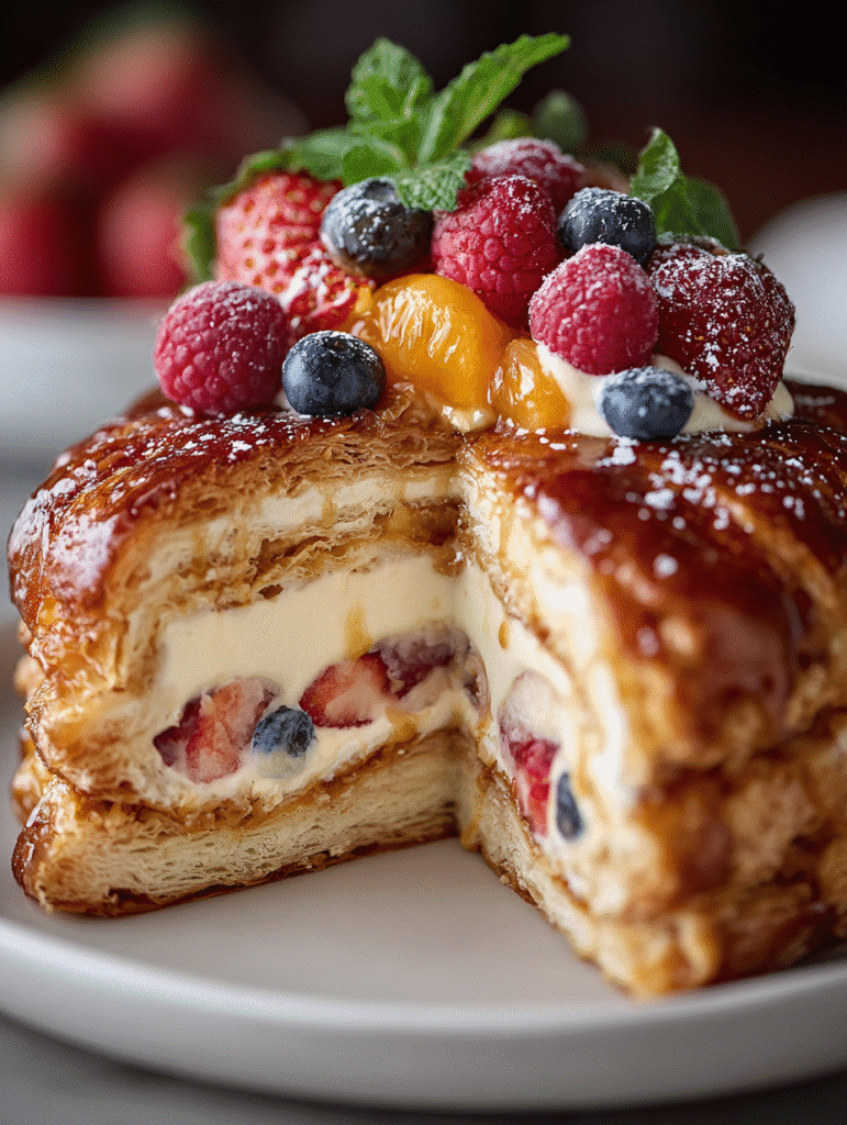 Croissant Mosaic Cake (Buttery Layered Delight)