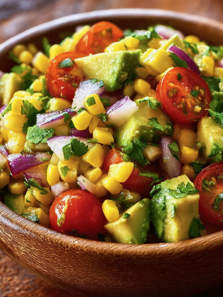Fresh Summer Corn Salad with Avocado