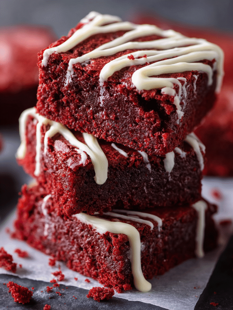 Fudgy Red Velvet Brownies