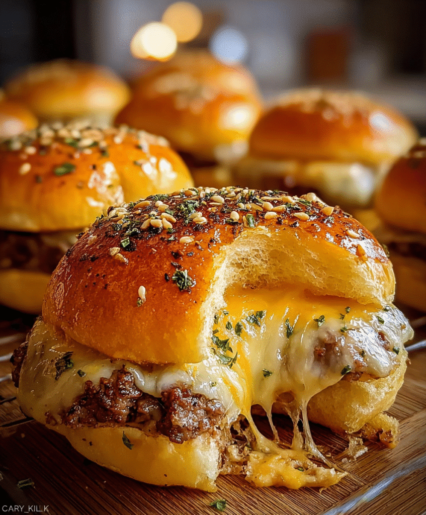Garlic-Butter Cheeseburger Bombs
