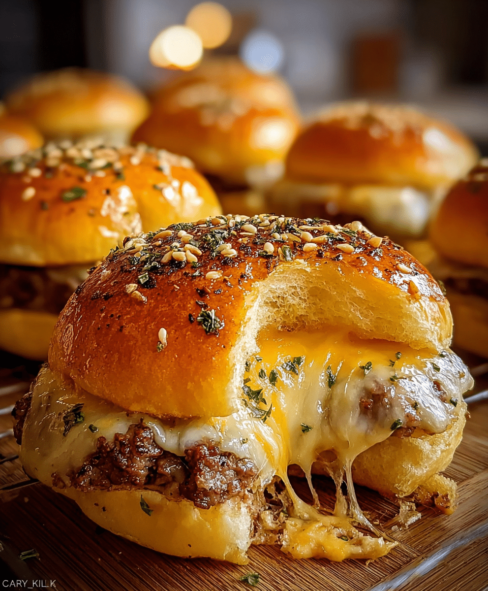 Garlic-Butter Cheeseburger Bombs