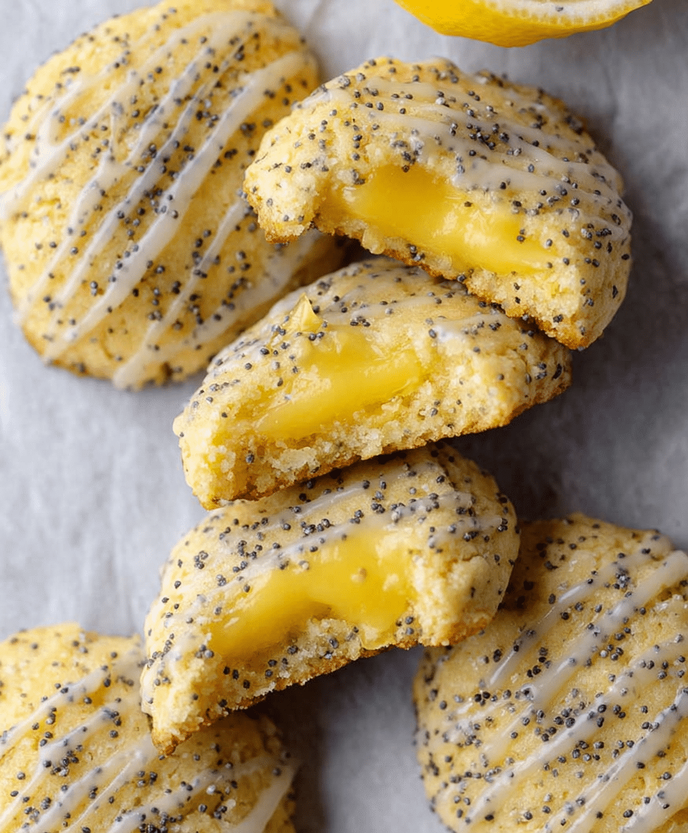 Gooey Lemon Curd Poppy-Seed Cookies