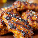 Grilled Honey-Garlic Chicken Wings (Sticky & Charred) are a must-try! 3 Grilled Honey-Garlic Chicken Wings (Sticky & Charred)