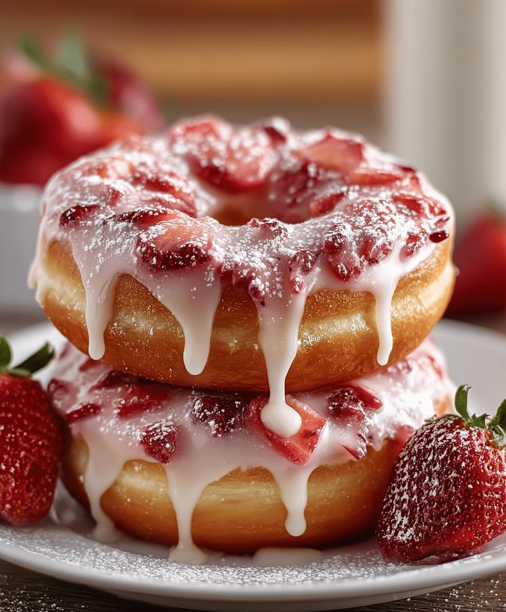 Irresistible Strawberry Cheesecake Donuts