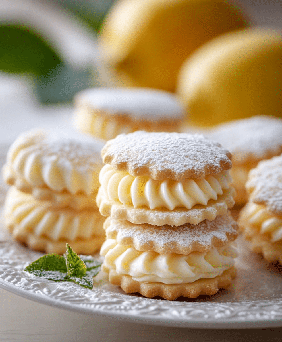 Lemon Meltaway Sandwich Cookies