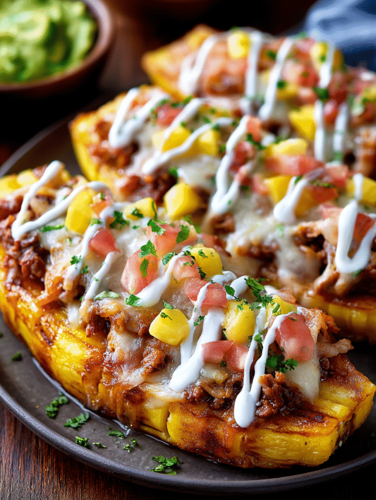 Loaded Plantain Boats (Taco-Style Toppings)