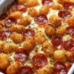 Pizza Tater Tot Casserole