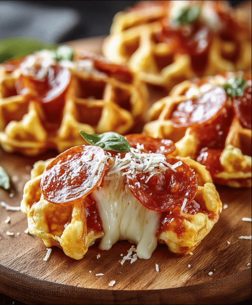 Pizza Waffle Bites