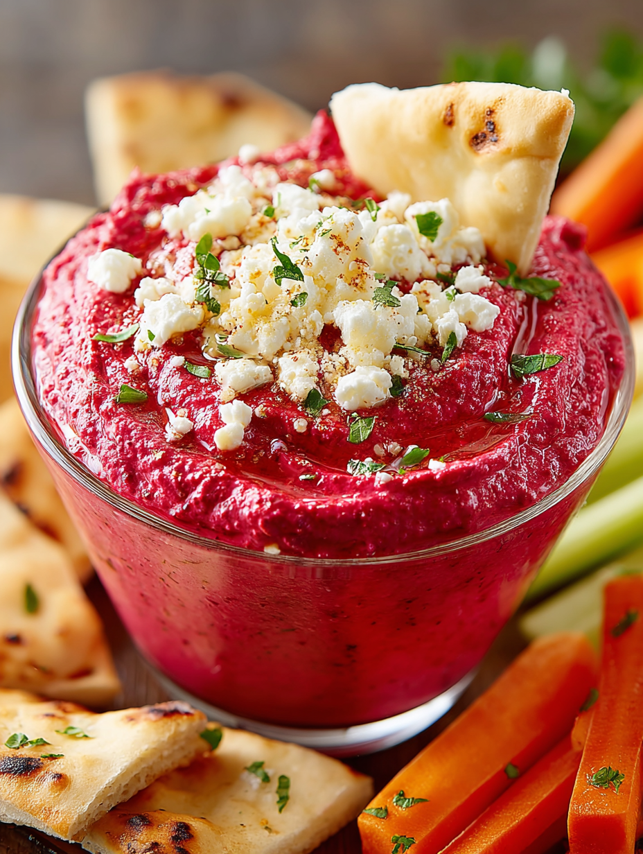 Roasted Beet and Feta Whip Dip