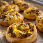 Sausage, Egg & Cheese Breakfast Pinwheels