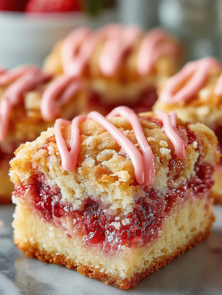 Strawberry Bubblegum Blondies