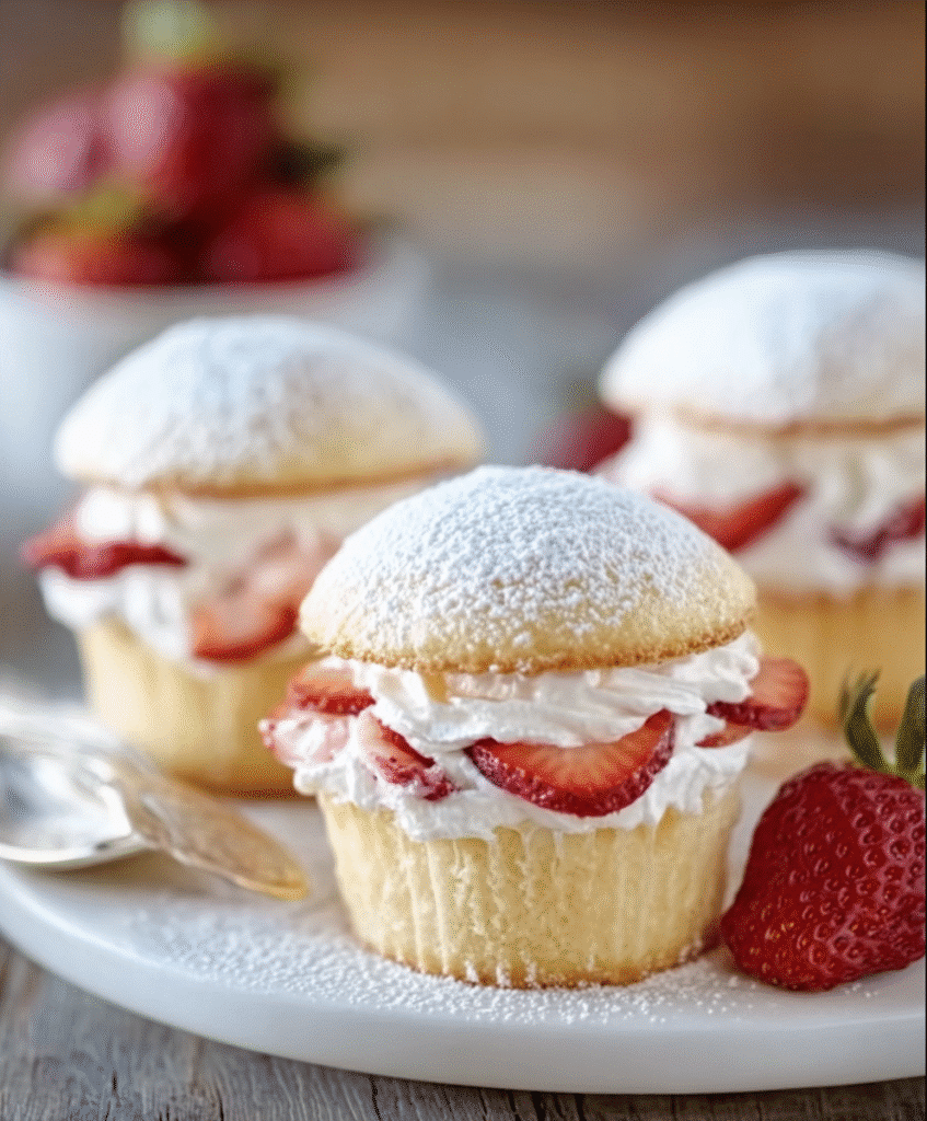 Strawberry Shortcake Cupcake Sandwiches