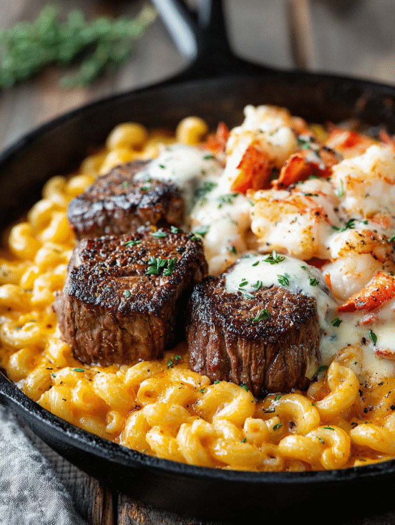 Surf & Turf Mac ‘n’ Cheese Skillet