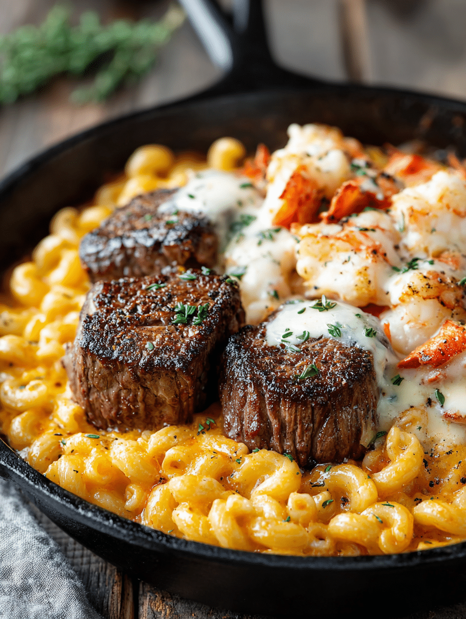 Surf & Turf Mac ‘n’ Cheese Skillet