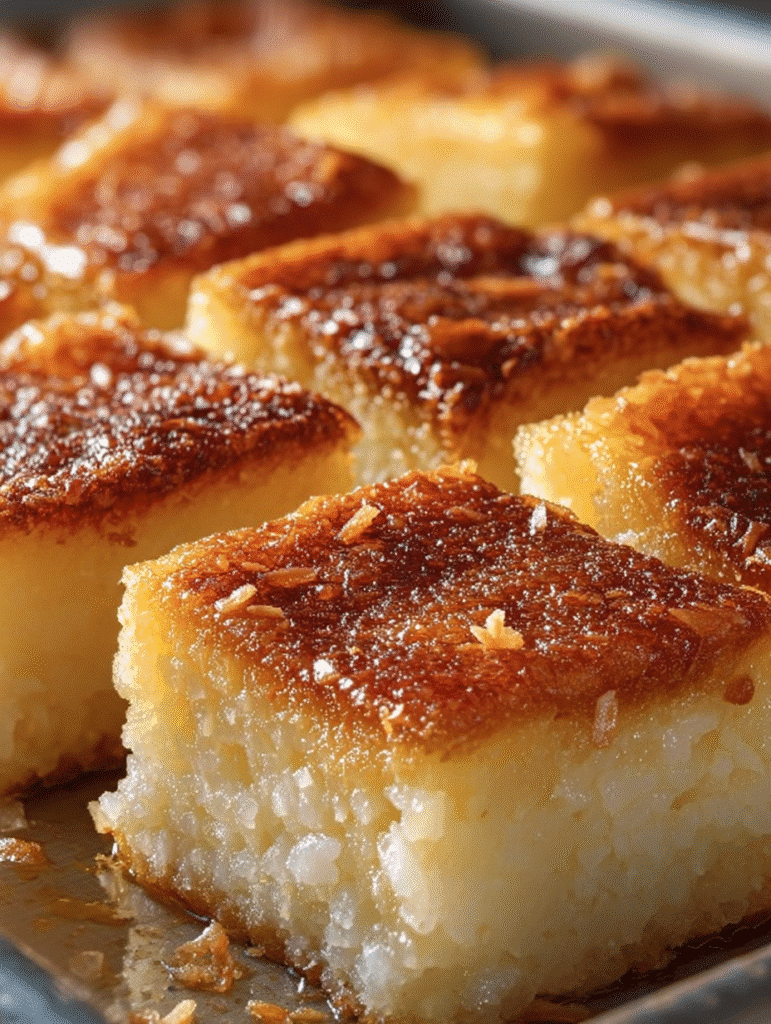 Tropical Coconut Mochi Cake