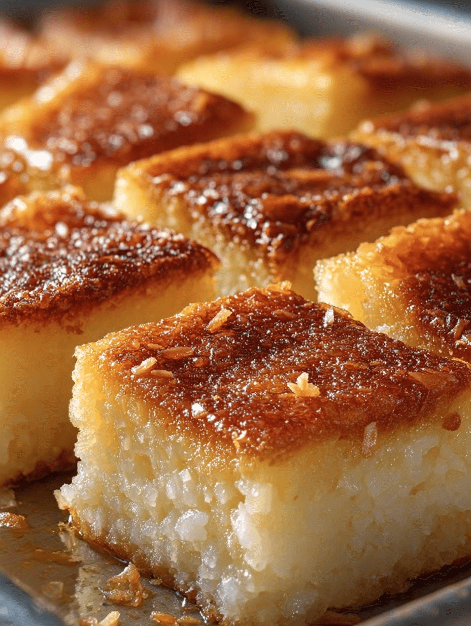 Tropical Coconut Mochi Cake