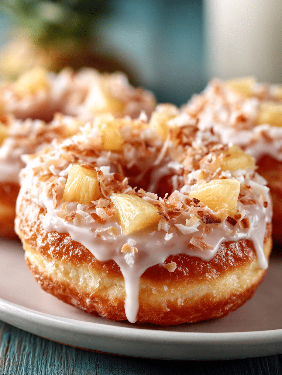 Tropical Pineapple Coconut Donuts: A Delightful Recipe! 2 Tropical Pineapple Coconut Donuts