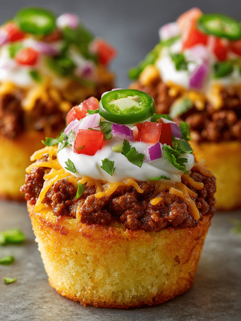 u1127111147 Close up of three taco cupcakes with golden cornb 4fdde55d af4b 4824 a60c 4bac02818d45 1