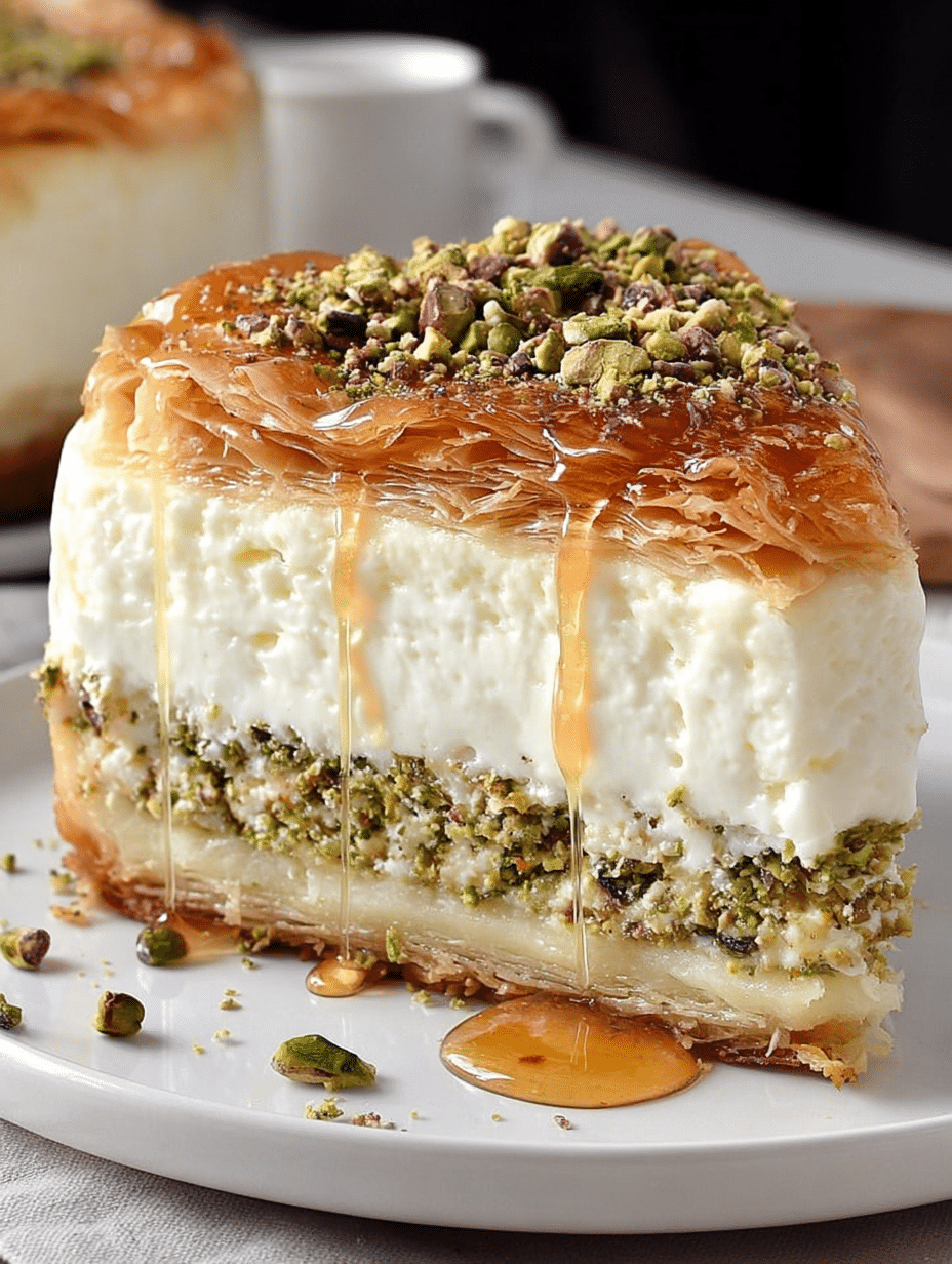 Baklava Cheesecake is an irresistible dessert delight! 4 Baklava Cheesecake