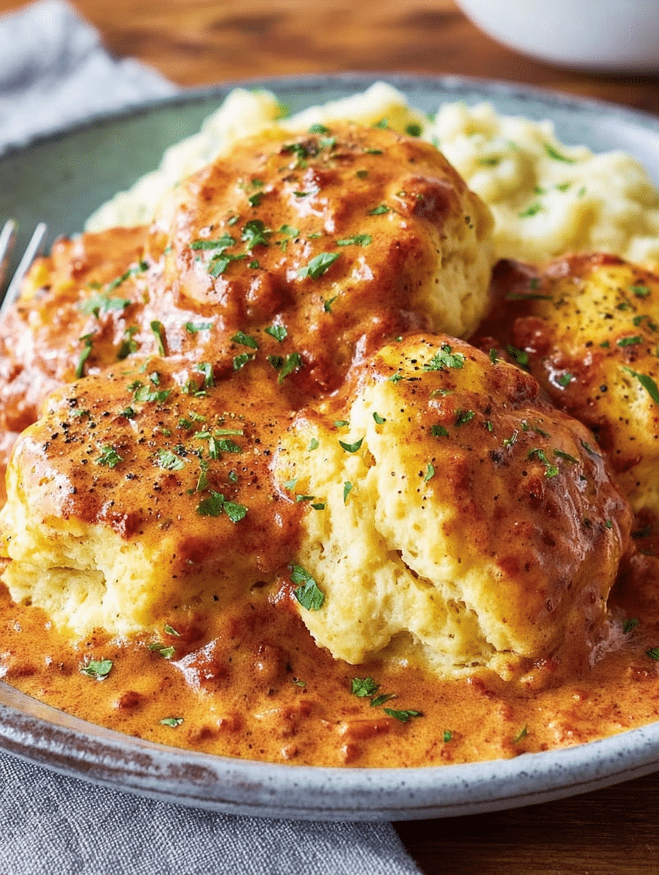 Biscuits with Chorizo Gravy