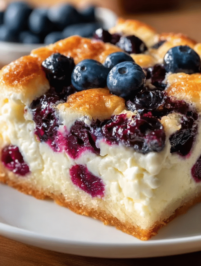 Blueberry Cottage Cheese Breakfast Bake