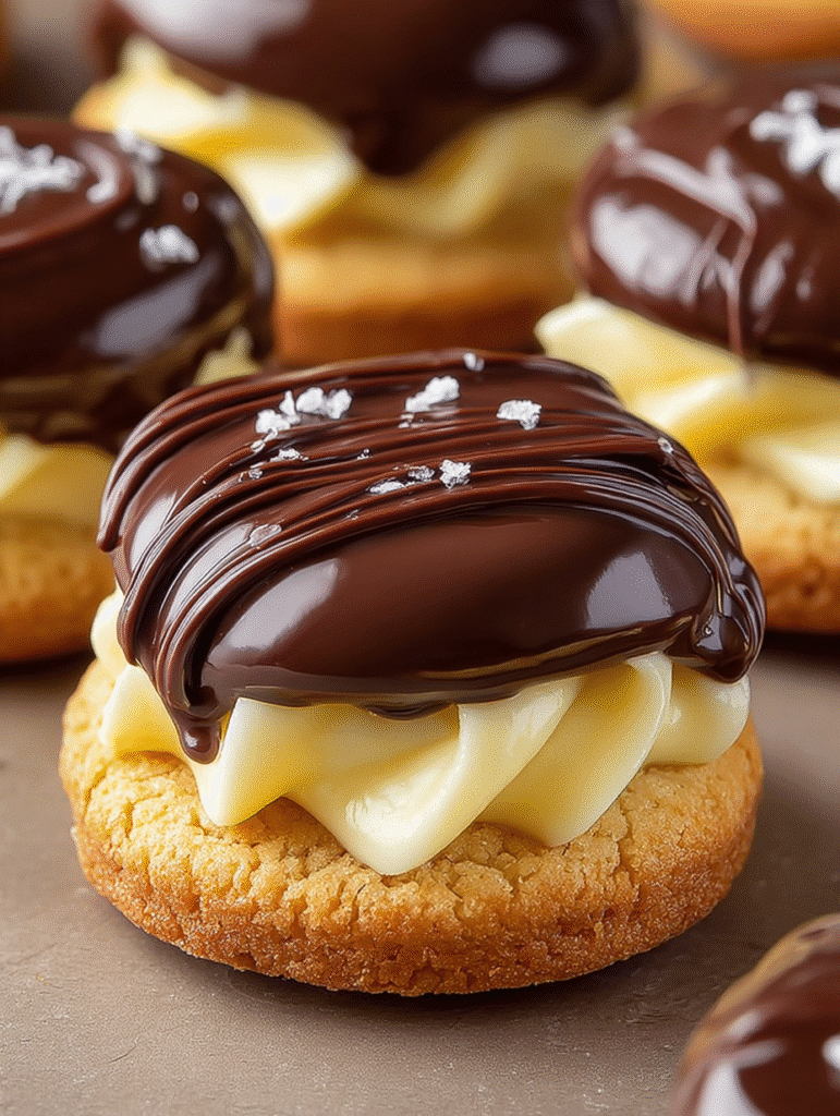 Boston Cream Pie Cookie Bites