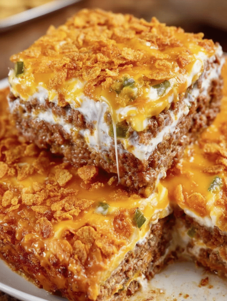 Cheesy Dorito Meatloaf Casserole