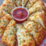 Cheesy Garlic Breadsticks with Marinara Dip