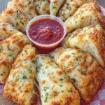 Cheesy Garlic Breadsticks with Marinara Dip