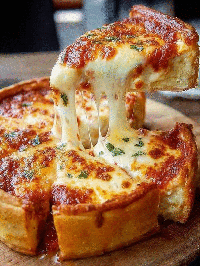 Chicago-Style Deep Dish Cheese Pizza