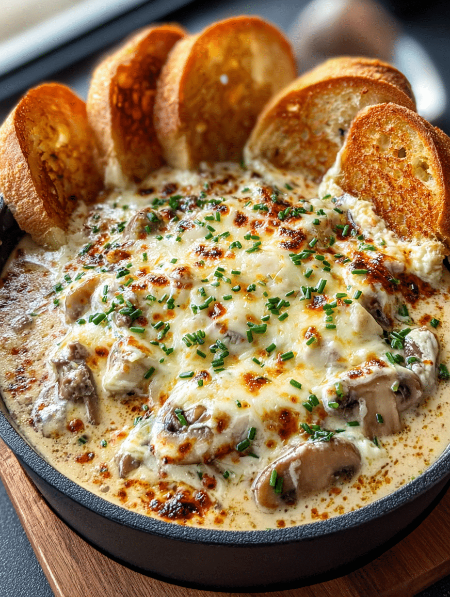 Creamy Mushroom Skillet Dip
