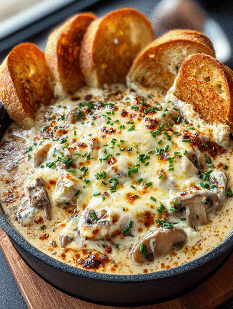 Creamy Mushroom Skillet Dip