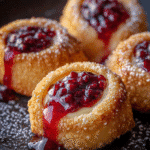 Crispy Cheesecake Egg Rolls with Berry Sauce