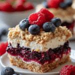 Double Berry Mascarpone Crumble Bars