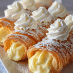Flaky Cream Horns with Vanilla Custard