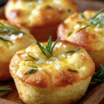 Garlic Rosemary Focaccia Muffins