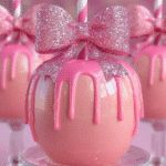 Glitter Pink Candy Apples