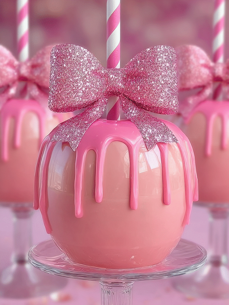 Glitter Pink Candy Apples