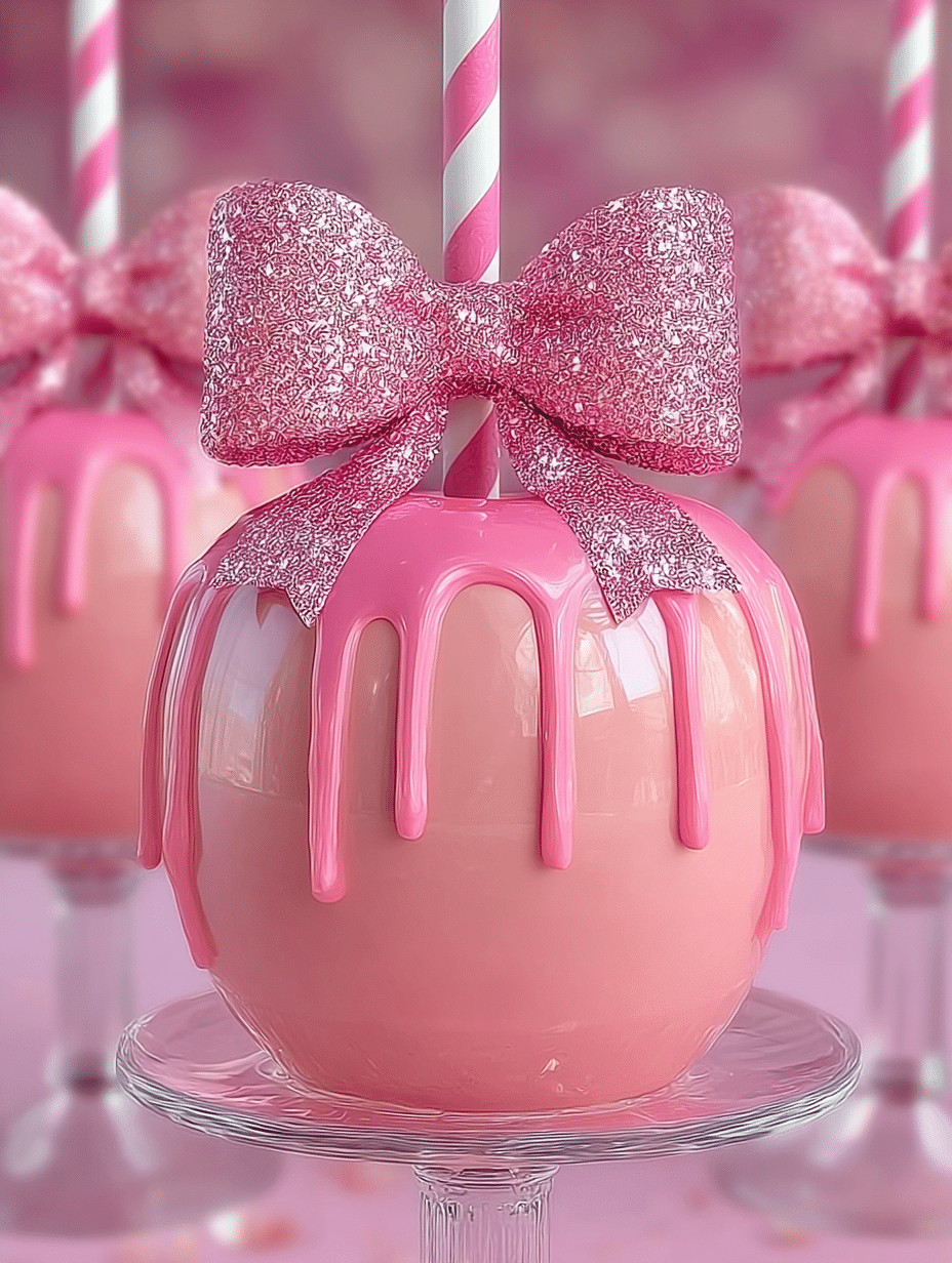 Glitter Pink Candy Apples