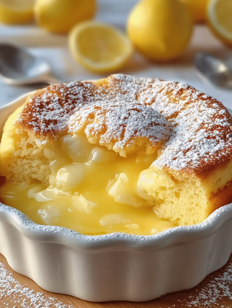 Golden Lemon Pudding Cake