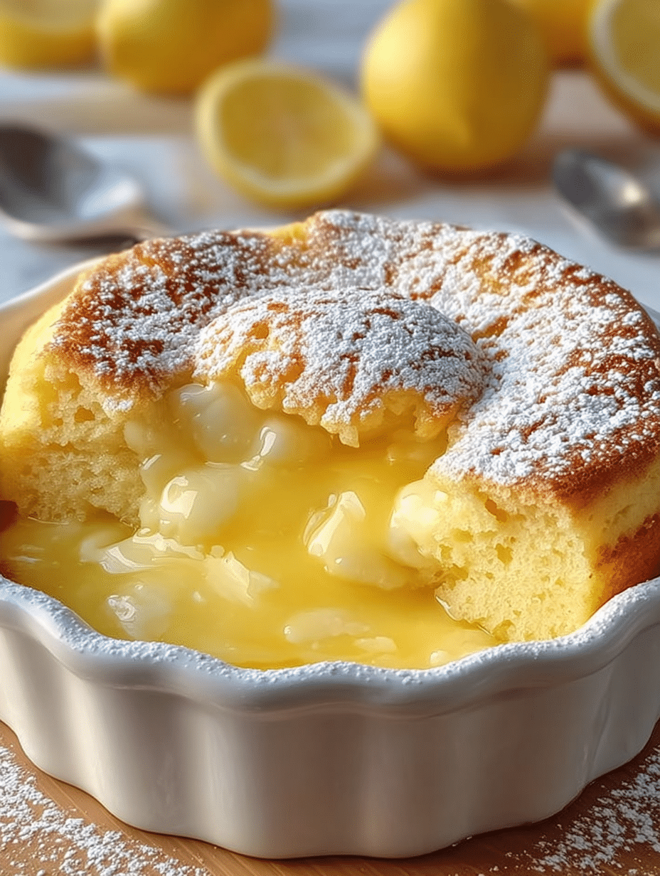 Golden Lemon Pudding Cake