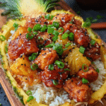 Hawaiian Pineapple Chicken Rice Bowl