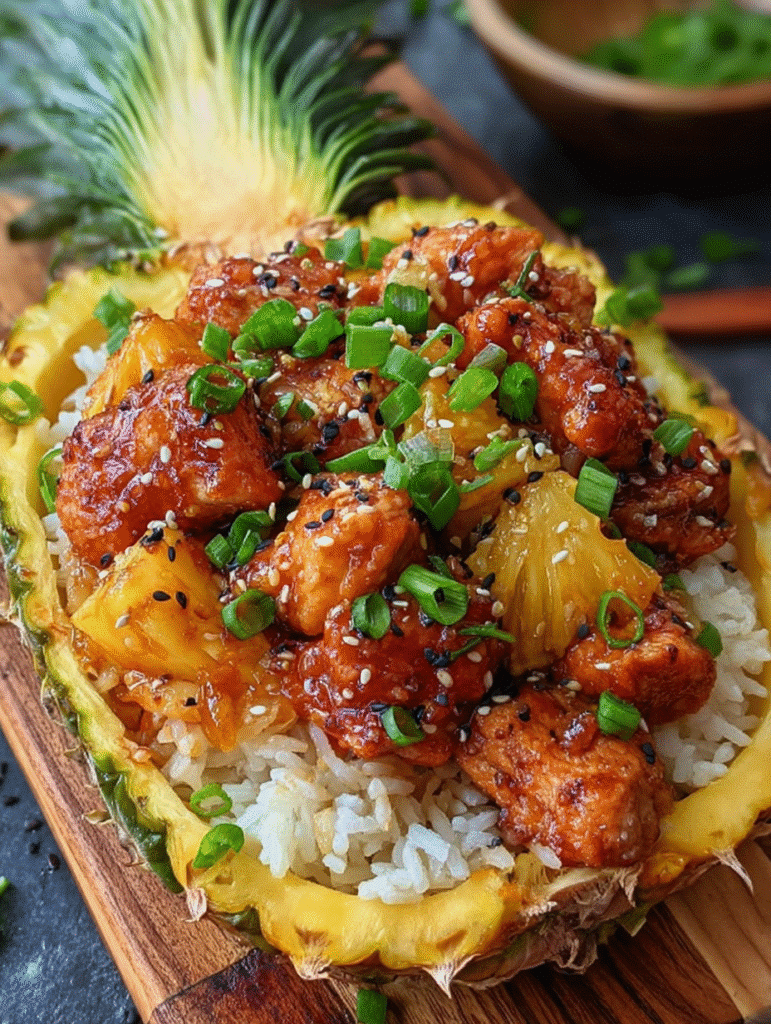 Hawaiian Pineapple Chicken Rice Bowl