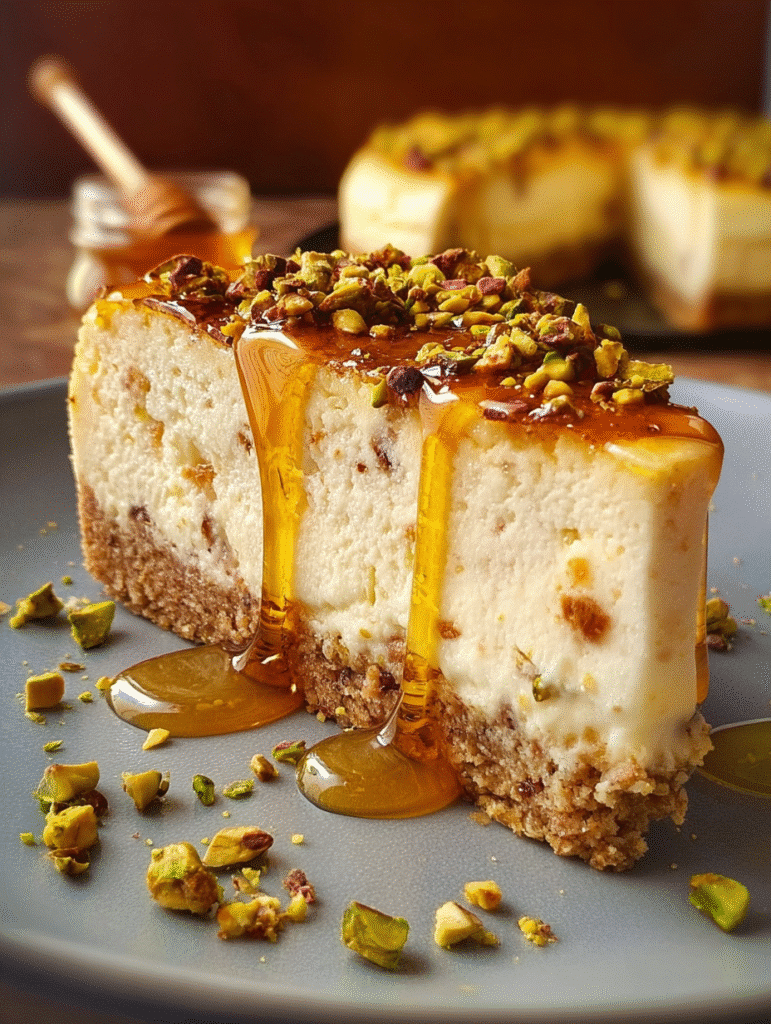 Honey Pistachio Cheesecake