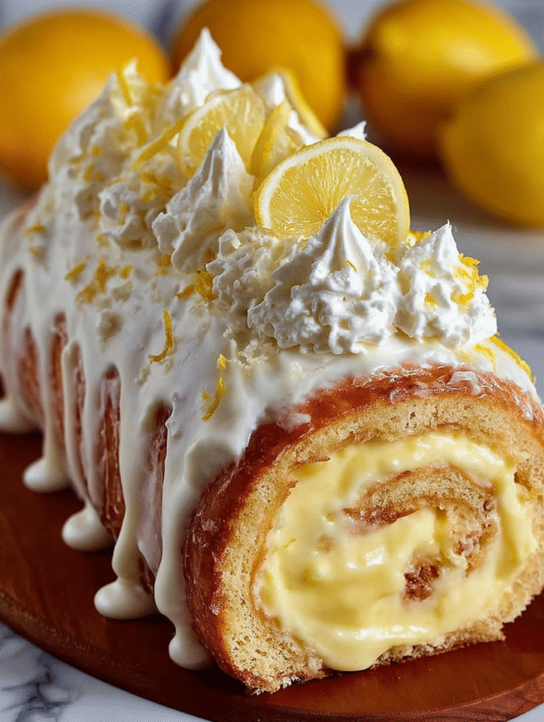 Lemon Cream Roll Cake
